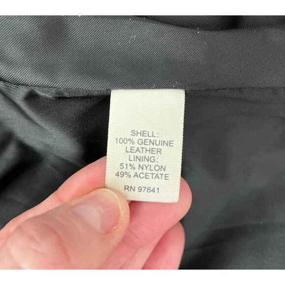 J. Jill Leather Jacket Purplish Gray Vintage Fade Moto Blazer MP (Fits Regular) - Picture 12 of 12
